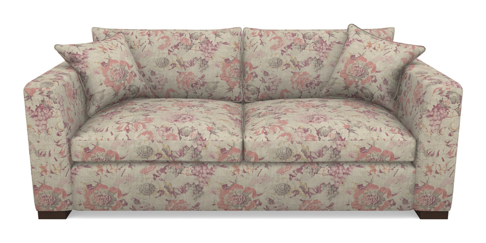 Product photograph of Wadenhoe Bespoke 4 Seater Sofas In Floral Linen - Faith Antique Sangria from Sofas and Stuff Limited