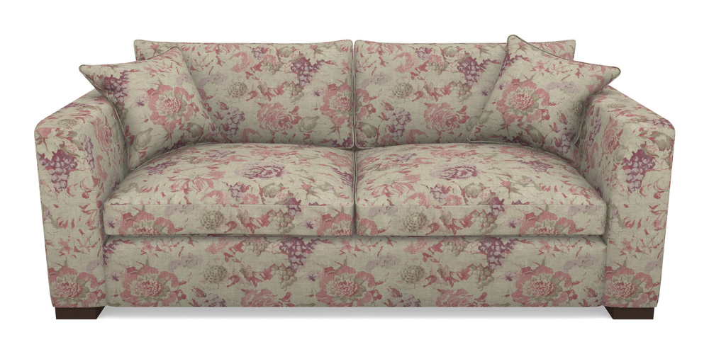 Product photograph of Wadenhoe Bespoke 4 Seater Sofas In Floral Linen - Faith Rose Quartz from Sofas and Stuff Limited