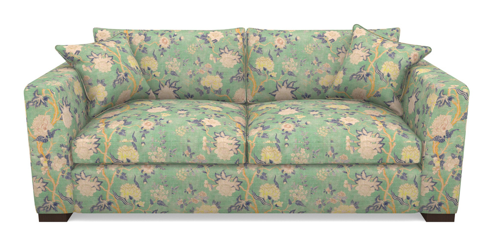 Product photograph of Wadenhoe Bespoke 4 Seater Sofas In Floral Linen - Even So Verde from Sofas and Stuff Limited