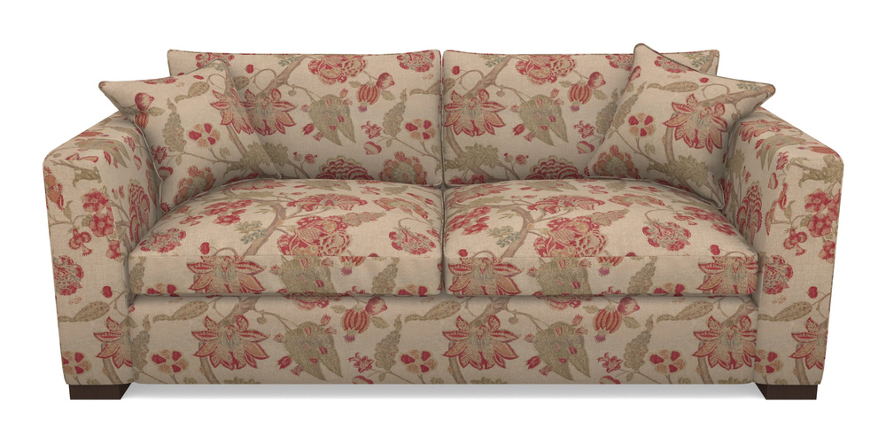 Product photograph of Wadenhoe Bespoke 4 Seater Sofas In Floral Linen - Indienne T Rosso from Sofas and Stuff Limited