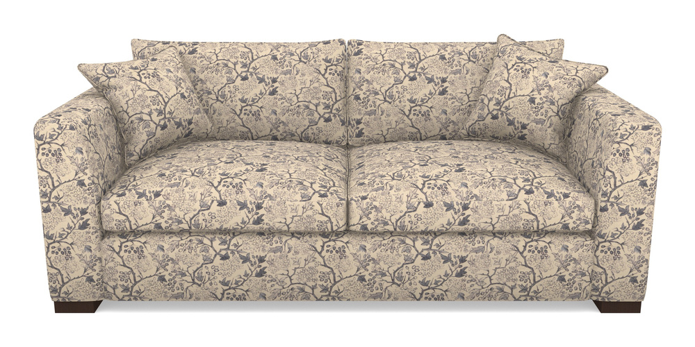 Product photograph of Wadenhoe Bespoke 4 Seater Sofas In Rhs Collection - Gertrude Jekyll Linen Cotton Blend - Navy from Sofas and Stuff Limited