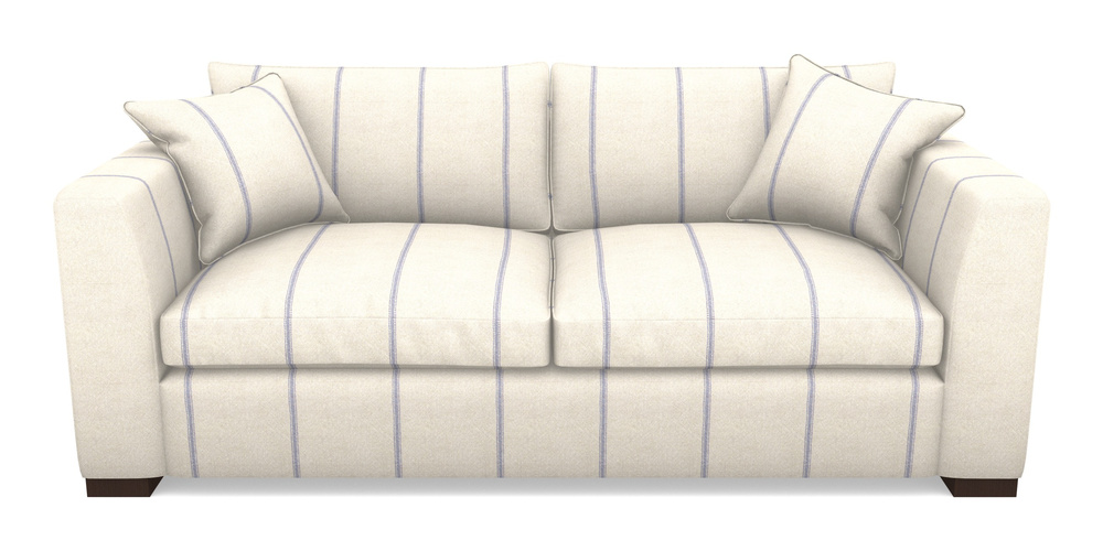 Product photograph of Wadenhoe Bespoke 4 Seater Sofas In Grain Sack Stripe Linen - Blue from Sofas and Stuff Limited