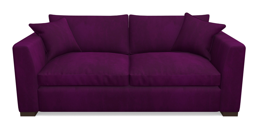 Product photograph of Wadenhoe Bespoke 4 Seater Sofas In House Clever Velvet - Aubergine from Sofas and Stuff Limited