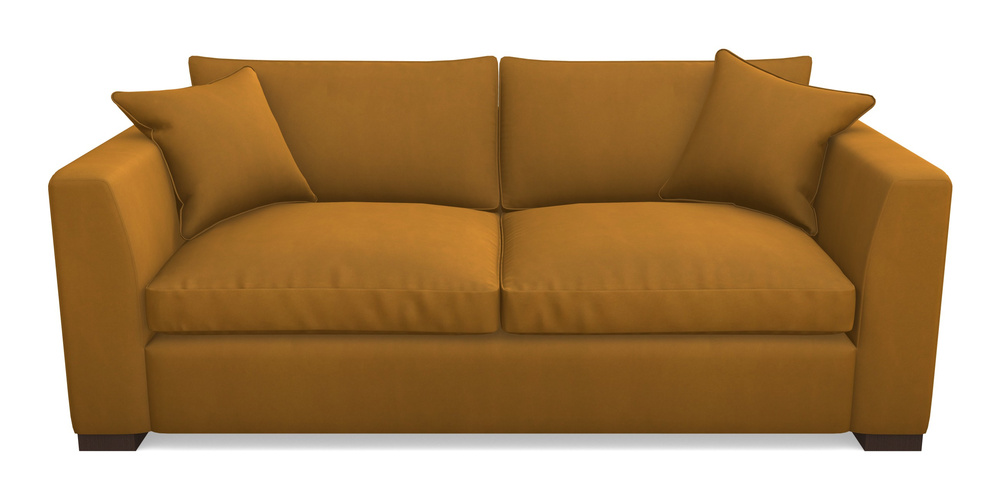 Product photograph of Wadenhoe Bespoke 4 Seater Sofas In House Clever Velvet - Ochre from Sofas and Stuff Limited