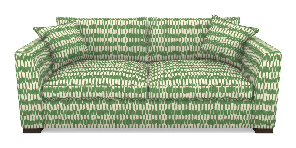 Product photograph of Wadenhoe Bespoke 4 Seater Sofas In V A Brompton Collection - Ikat - Basil from Sofas and Stuff Limited