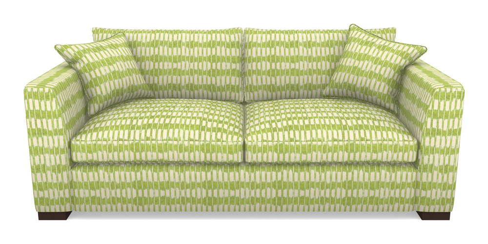 Product photograph of Wadenhoe Bespoke 4 Seater Sofas In V A Brompton Collection - Ikat - Lime from Sofas and Stuff Limited