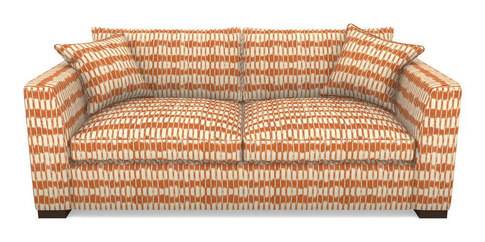 Product photograph of Wadenhoe Bespoke 4 Seater Sofas In V A Brompton Collection - Ikat - Terracotta from Sofas and Stuff Limited