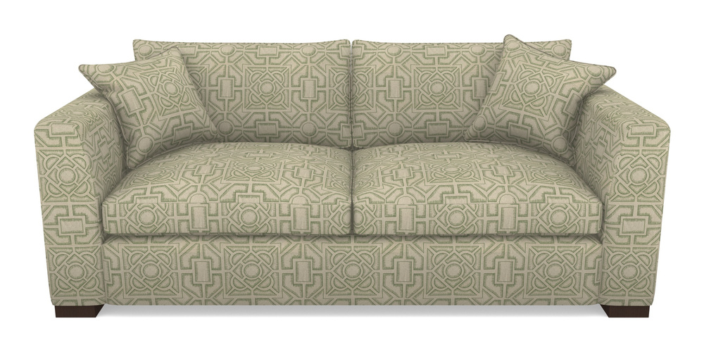 Product photograph of Wadenhoe Bespoke 4 Seater Sofas In Rhs Collection - Large Knot Garden Linen - Green from Sofas and Stuff Limited