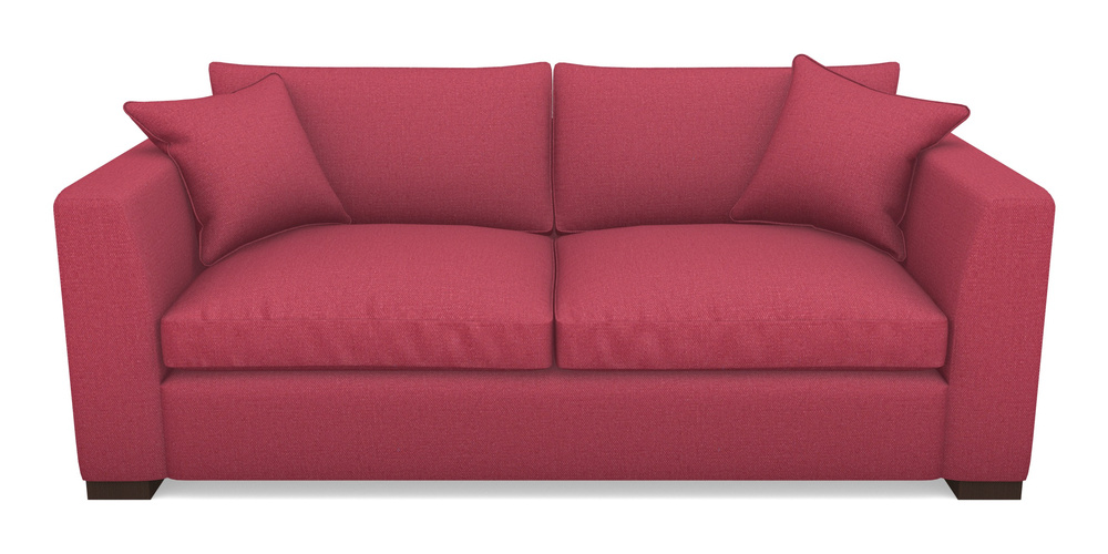 Product photograph of Wadenhoe Bespoke 4 Seater Sofas In Plain Linen Cotton - Raspberry Jam from Sofas and Stuff Limited