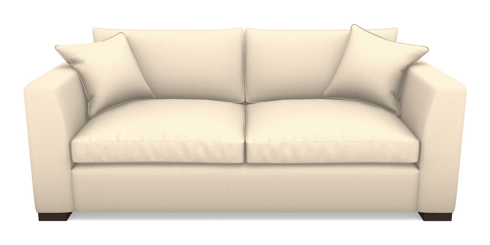 Product photograph of Wadenhoe Bespoke 4 Seater Sofas In Plain Linen Cotton - Rice Pudding from Sofas and Stuff Limited