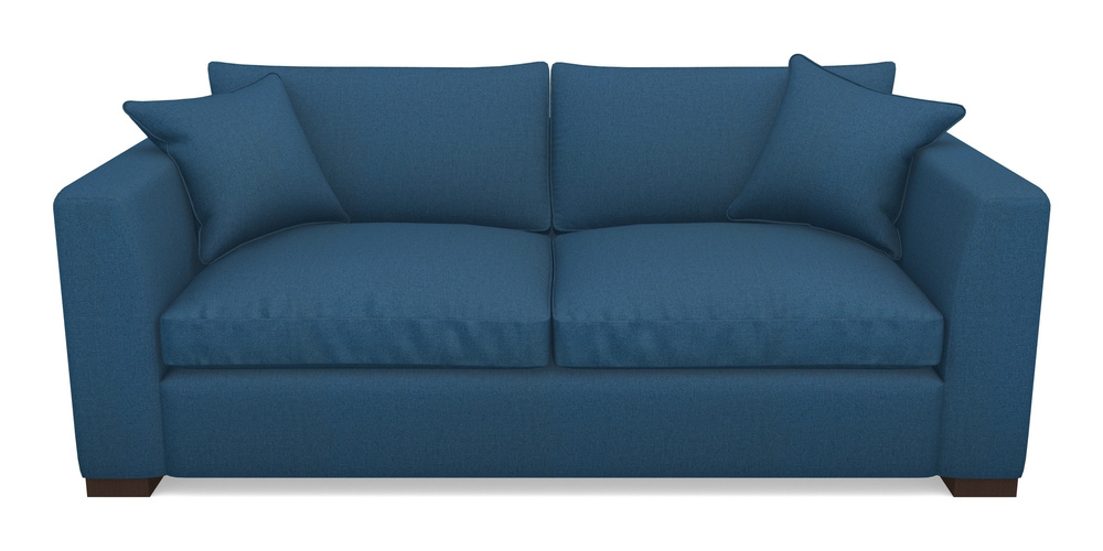 Product photograph of Wadenhoe Bespoke 4 Seater Sofas In Plain Linen Cotton - Royal Navy from Sofas and Stuff Limited