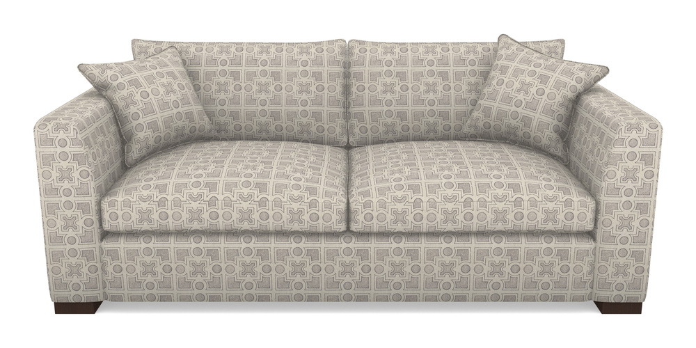 Product photograph of Wadenhoe Bespoke 4 Seater Sofas In Rhs Collection - Small Knot Garden Cotton Weave - Grey from Sofas and Stuff Limited