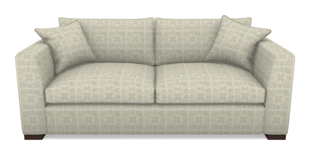 Product photograph of Wadenhoe Bespoke 4 Seater Sofas In Rhs Collection - Small Knot Garden Cotton Weave - Pistachio from Sofas and Stuff Limited