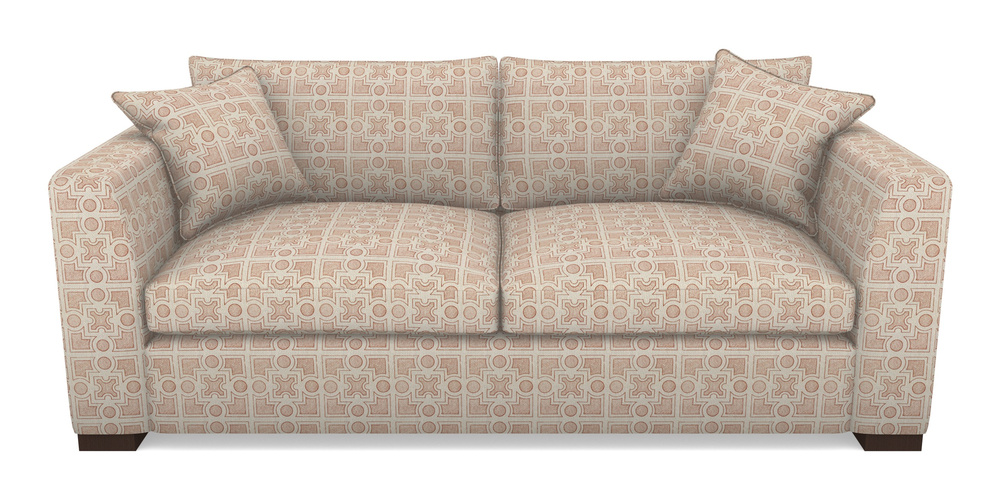 Product photograph of Wadenhoe Bespoke 4 Seater Sofas In Rhs Collection - Small Knot Garden Cotton Weave - Terracotta from Sofas and Stuff Limited