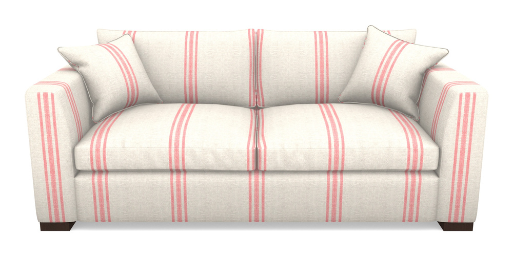 Product photograph of Wadenhoe Bespoke 4 Seater Sofas In Walloon Stripe Linen - Red from Sofas and Stuff Limited