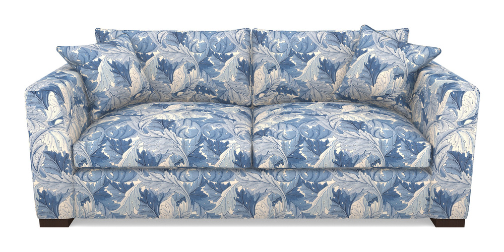 Product photograph of Wadenhoe Bespoke 4 Seater Sofas In William Morris Collection - Acanthus - Woad from Sofas and Stuff Limited