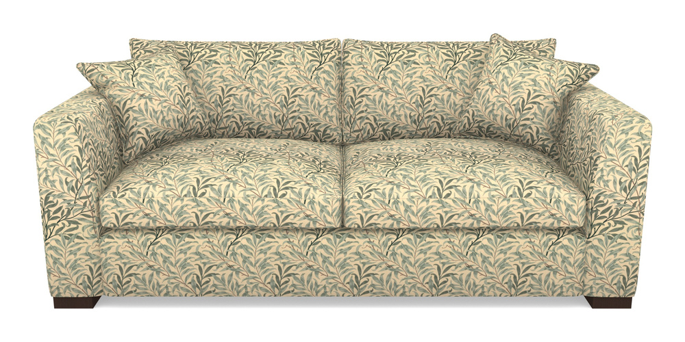 Product photograph of Wadenhoe Bespoke 4 Seater Sofas In William Morris Collection - Willow Boughs - Cream Pale Green from Sofas and Stuff Limited