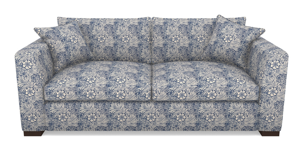 Product photograph of Wadenhoe Bespoke 4 Seater Sofas In William Morris Collection - Marigold - Indigo Linen from Sofas and Stuff Limited