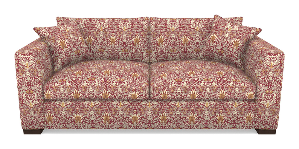 Product photograph of Wadenhoe Bespoke 4 Seater Sofas In William Morris Collection - Snakeshead - William Morris Collection - Snakehead Claret Gold from Sofas and Stuff Limited