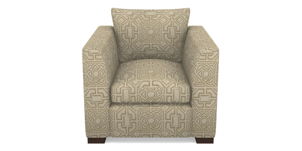 Product photograph of Wadenhoe Bespoke Chairs In Rhs Collection - Large Knot Garden Linen - Gold from Sofas and Stuff Limited
