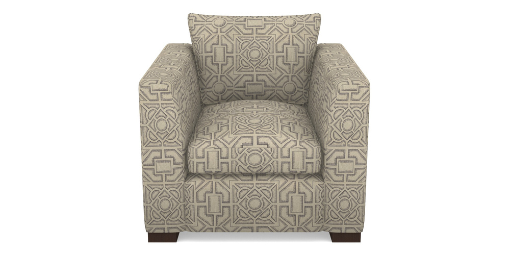 Product photograph of Wadenhoe Bespoke Chairs In Rhs Collection - Large Knot Garden Linen - Grey from Sofas and Stuff Limited