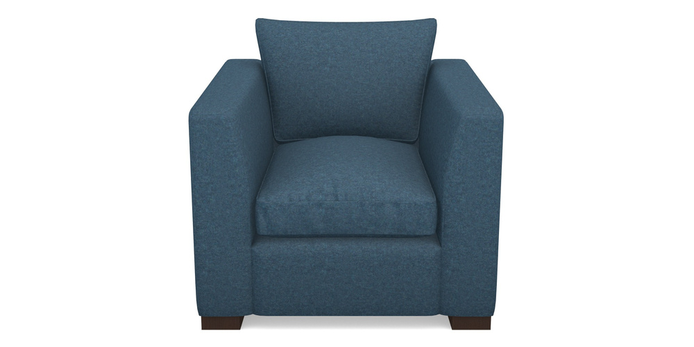 Product photograph of Wadenhoe Bespoke Chairs In Soft Wool - Denim from Sofas and Stuff Limited