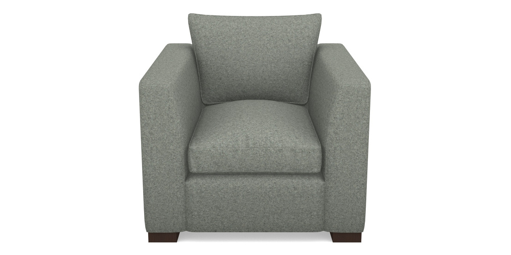 Product photograph of Wadenhoe Bespoke Chairs In Soft Wool - Wolf from Sofas and Stuff Limited