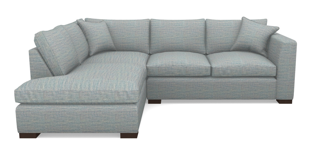 Product photograph of Wadenhoe Corner Unit Rhf In Basket Weave - Blue from Sofas and Stuff Limited