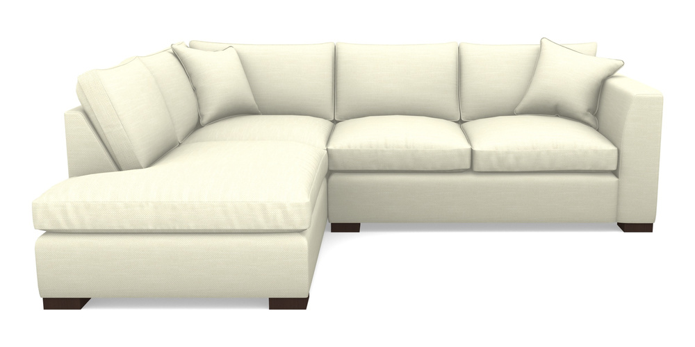 Product photograph of Wadenhoe Corner Unit Rhf In Basket Weave - Cream from Sofas and Stuff Limited