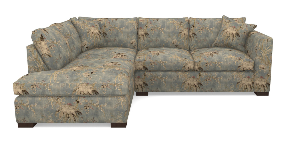 Product photograph of Wadenhoe Corner Unit Rhf In Floral Linen - Zefferino Danish Girl from Sofas and Stuff Limited