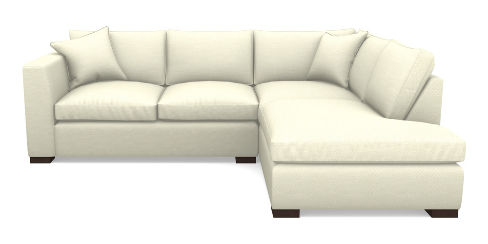 Product photograph of Wadenhoe Corner Unit Lhf In Basket Weave - Cream from Sofas and Stuff Limited