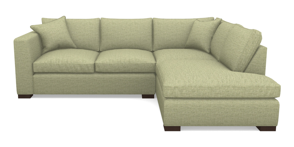 Product photograph of Wadenhoe Corner Unit Lhf In Basket Weave - Sage from Sofas and Stuff Limited