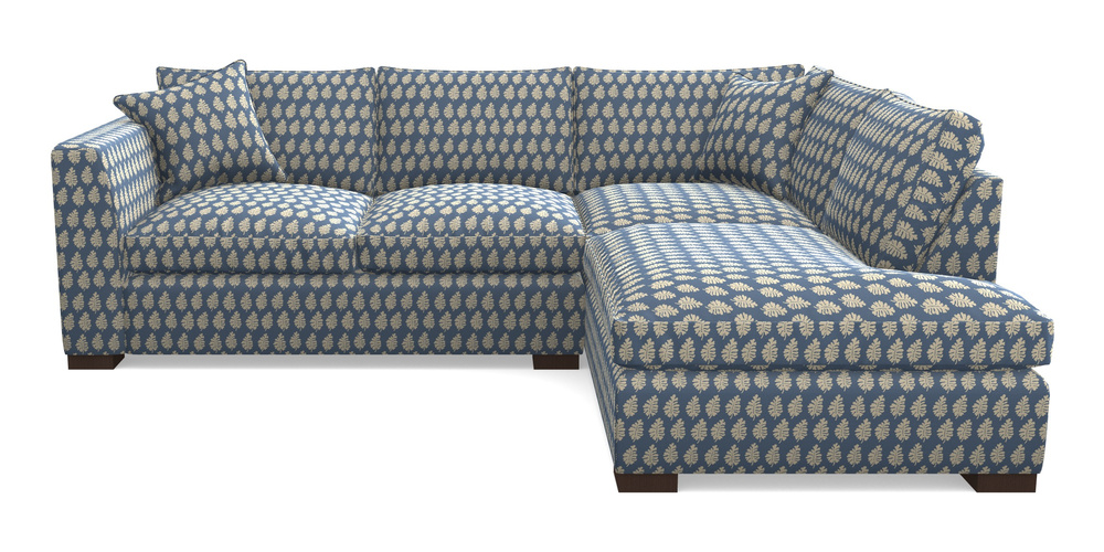 Product photograph of Wadenhoe Corner Unit Lhf In Cloth 21 - Oak Leaf - Bilberry from Sofas and Stuff Limited