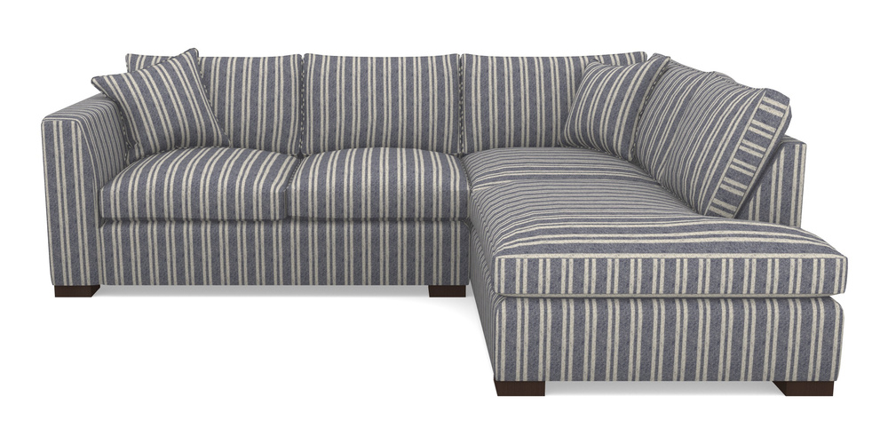 Product photograph of Wadenhoe Corner Unit Lhf In Cloth 22 - Barcode - Deep Water from Sofas and Stuff Limited