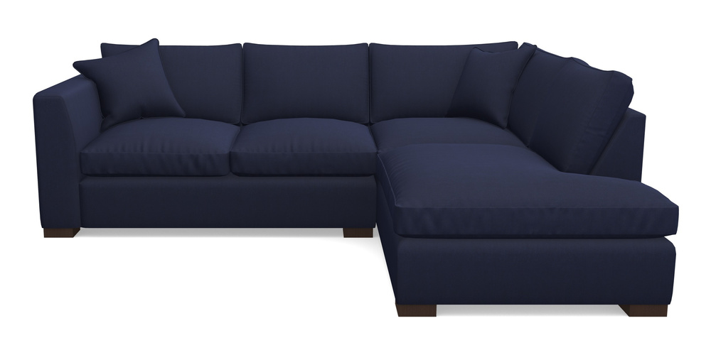 Product photograph of Wadenhoe Corner Unit Lhf In Clever Tough And Eco Velvet - Indigo from Sofas and Stuff Limited