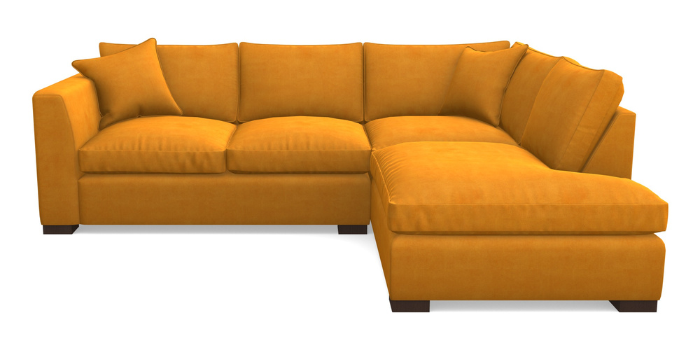 Product photograph of Wadenhoe Corner Unit Lhf In Clever Tough And Eco Velvet - Spice from Sofas and Stuff Limited