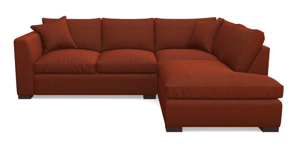 Product photograph of Wadenhoe Corner Unit Lhf In Clever Tough And Eco Velvet - Tawny from Sofas and Stuff Limited