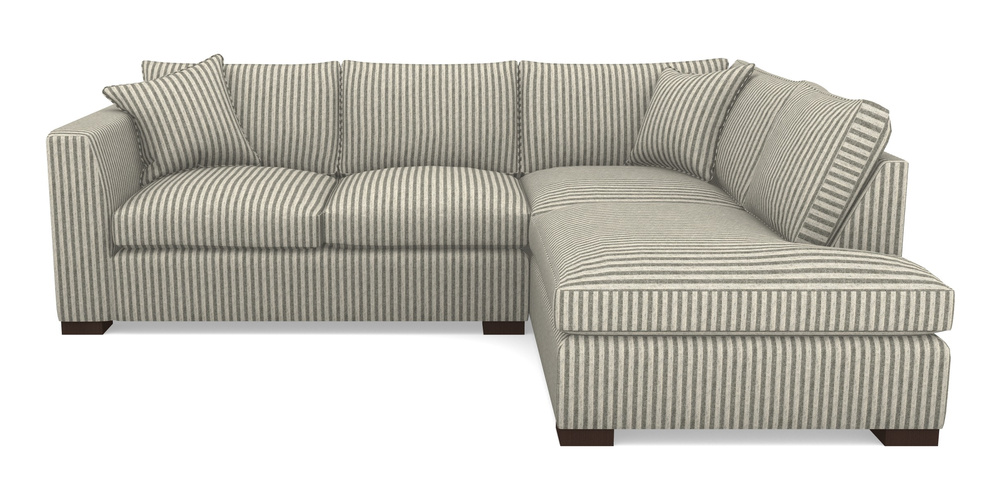 Product photograph of Wadenhoe Corner Unit Lhf In Cloth 22 - Pinstripe - Seal from Sofas and Stuff Limited