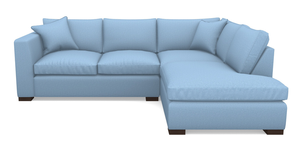 Product photograph of Wadenhoe Corner Unit Lhf In Eco Washable Cotton - Cornflower from Sofas and Stuff Limited