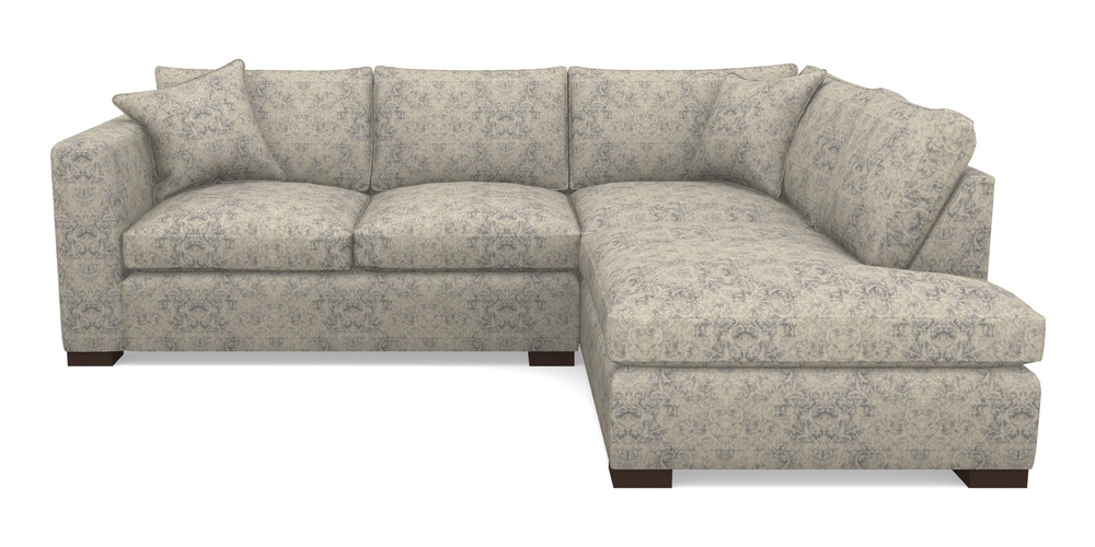 Product photograph of Wadenhoe Corner Unit Lhf In Grace Linen - Sapphire from Sofas and Stuff Limited