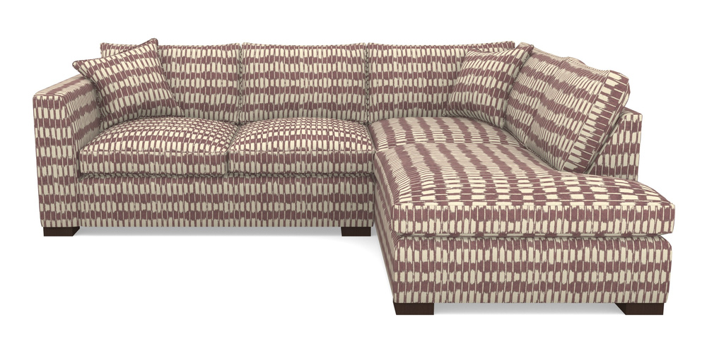 Product photograph of Wadenhoe Corner Unit Lhf In V A Brompton Collection - Ikat - Cacao from Sofas and Stuff Limited