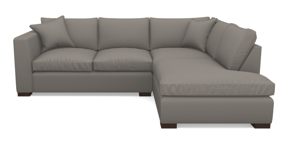 Product photograph of Wadenhoe Corner Unit Lhf In Plain Linen Cotton - Purple Haze from Sofas and Stuff Limited