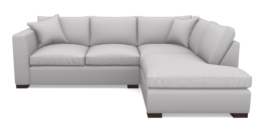 Product photograph of Wadenhoe Corner Unit Lhf In Plain Linen Cotton - Seal from Sofas and Stuff Limited