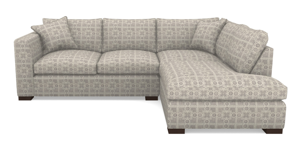 Product photograph of Wadenhoe Corner Unit Lhf In Rhs Collection - Small Knot Garden Cotton Weave - Grey from Sofas and Stuff Limited