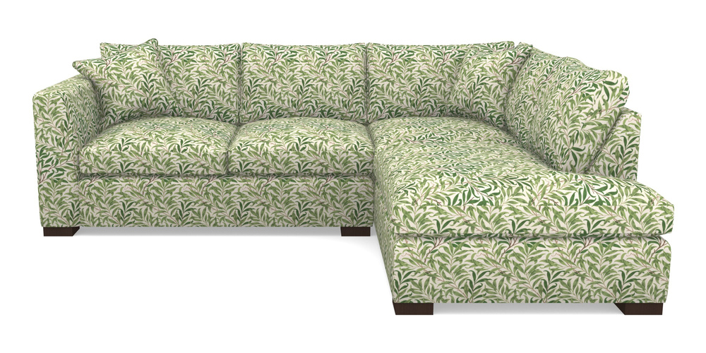 Product photograph of Wadenhoe Corner Unit Lhf In William Morris Collection - Willow Boughs - Leaf Green from Sofas and Stuff Limited