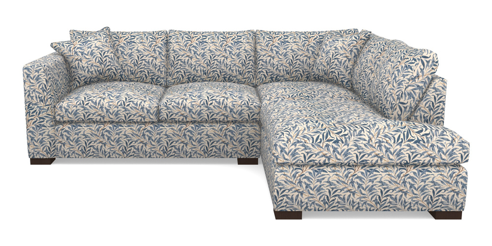 Product photograph of Wadenhoe Corner Unit Lhf In William Morris Collection - Willow Boughs - Woad from Sofas and Stuff Limited