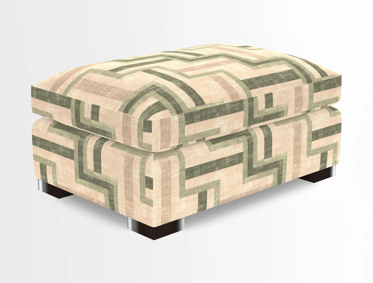 Wadenhoe Storage Footstool in Two Tone Plain Biscuit