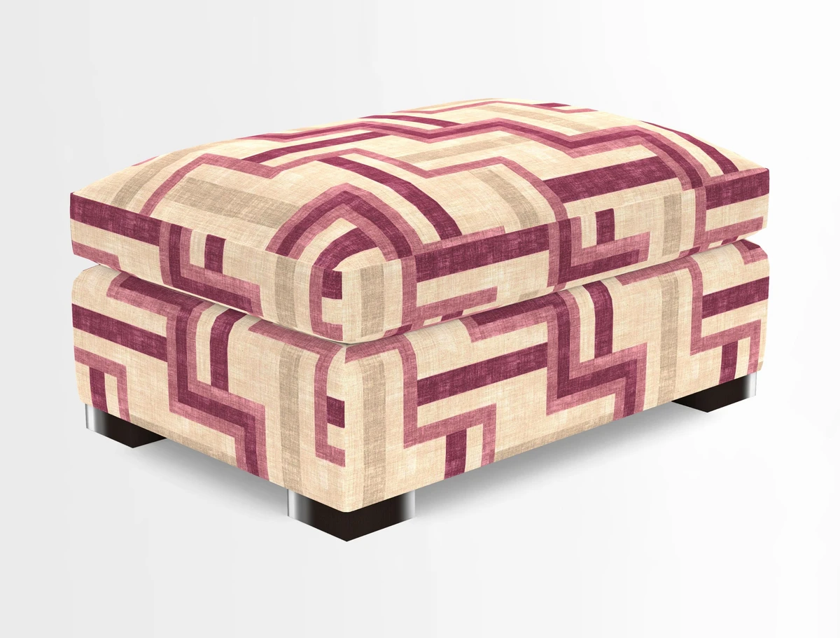 Wadenhoe Storage Footstool in Two Tone Plain Biscuit