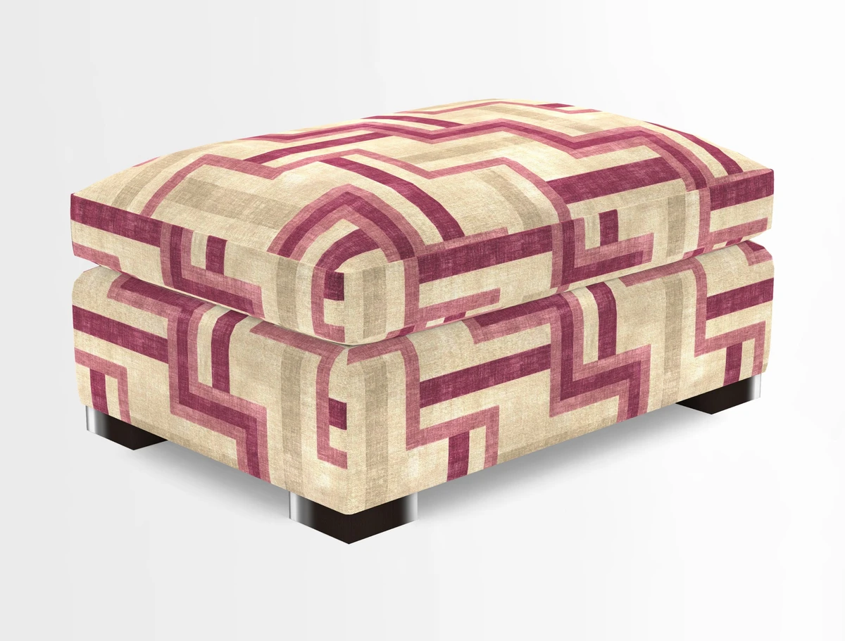 Wadenhoe Storage Footstool in Two Tone Plain Biscuit