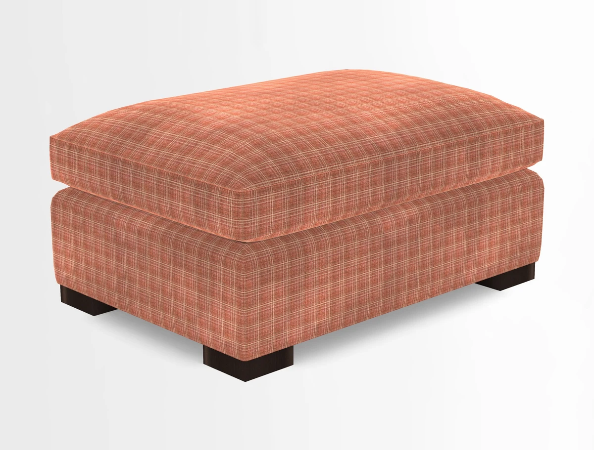 Wadenhoe Storage Footstool in Two Tone Plain Biscuit